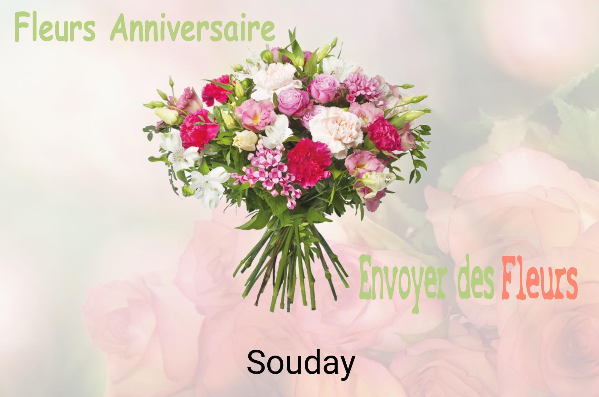Bouquet de fleurs d’anniversaire livré à Souday
