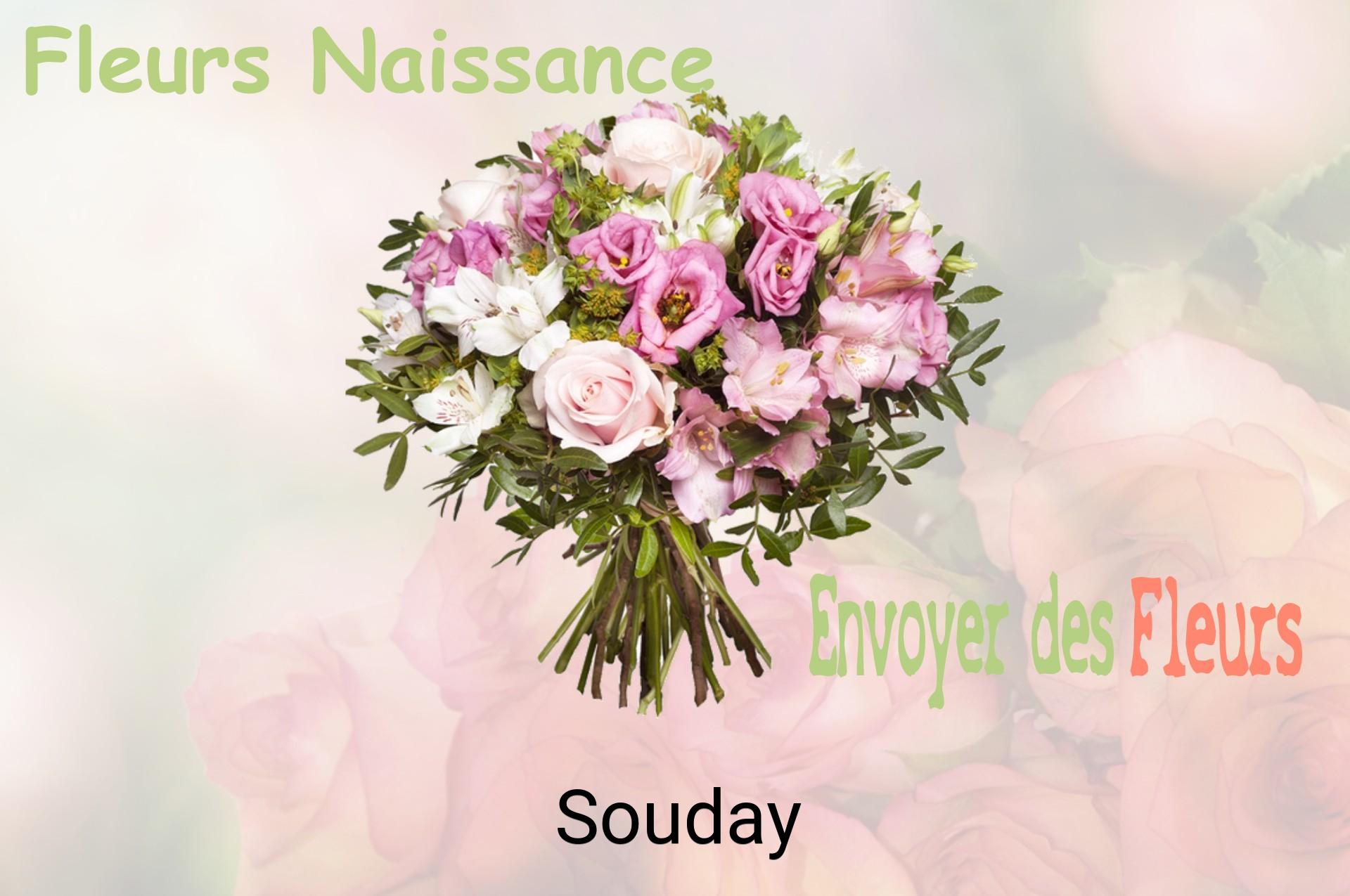Bouquet de fleurs de naissance livré à Souday